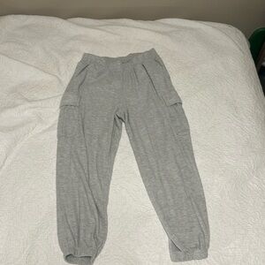 Aerie grey waffle cargo joggers